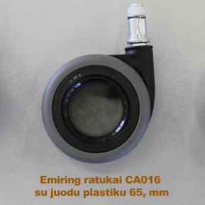 Emiring ratukai su juodu plastiku, 65 mm