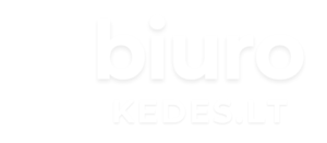biuro kedes logotipas baltas
